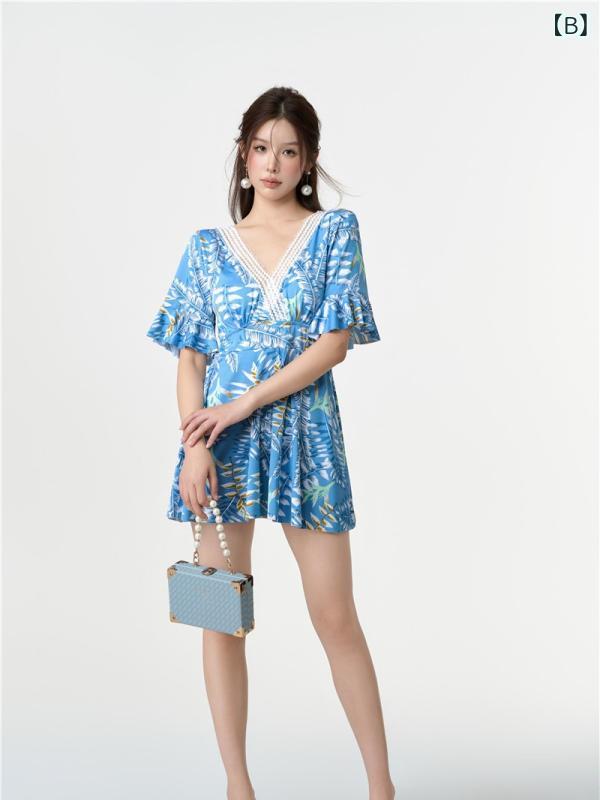 &quotママ用水着 オールインワン 水着 体型カバー ママ &quot &ampquotママ用水着 オールインワン 水着 体型カバー ママ &ampquot 花柄 水着 レディース 温泉 2024 ワンピース スリム お腹 カバー 水着 保守的な 大きいサイズ ママ 水着xx2 2