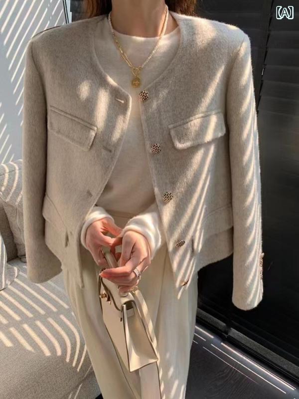 ショート丈 パーカー 羽織り用 アウター 春アウター ショート丈 パーカー 羽織り用 アウター 春アウター メーカーの コートの レディース 小 香 風の 両面...