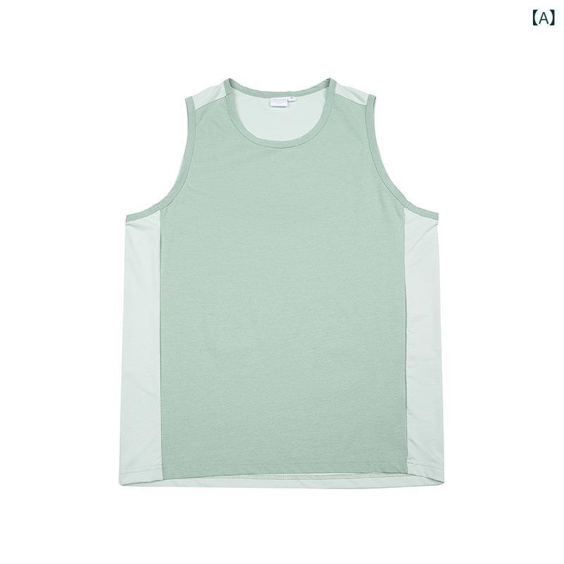 吸湿速乾 冷感 涼しい 薄手 スポーツ ストレッチ 儒 孟 夏 運動 通 気 涼しい 吸 湿 速乾 ベスト 男女 屋外 ランニング トレーニング フィットネス ノースリーブ