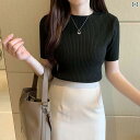 "冷感 レディースニット 薄手 サマーカーデ 夏用羽織 UVケア " &quot冷感 レディースニット 薄手 サマーカーデ 夏用羽織 UVケア &quot 夏の スリムフィット ニットウェア 半袖 トップ レディース プルオーバー セーターと ショー
