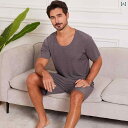パジャマ カップル ペアルック パジャマ メンズ レディース 男女兼用ルームウェア ペアパジャマ アイス カップルの パジャマ レディース 夏は 胸 パッド 付きで インスタの シンプル 半袖 カップルの 家庭 服 りが できます。|詳細画像