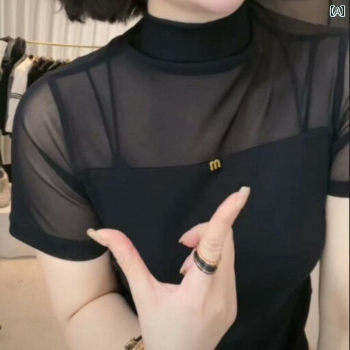 ファッション 服 オシャレ カワイイ シンプル 大カワイイ サイズ 婦服 シャツ 袖 スタッキング トップス Tシャツ 2025 夏の スタイル 魅惑的 半袖 シャツ ハーフ タートルネックな スリム シャツ レース トップ ファッション 服 オシャレ カワイイ シンプル 大カワイイ サイズ 婦服 シャツ 袖 スタッキング トップス Tシャツ 2025 夏の スタイル 魅惑的 半袖 シャツ ハーフ タートルネックな スリム シャツ レース トップ