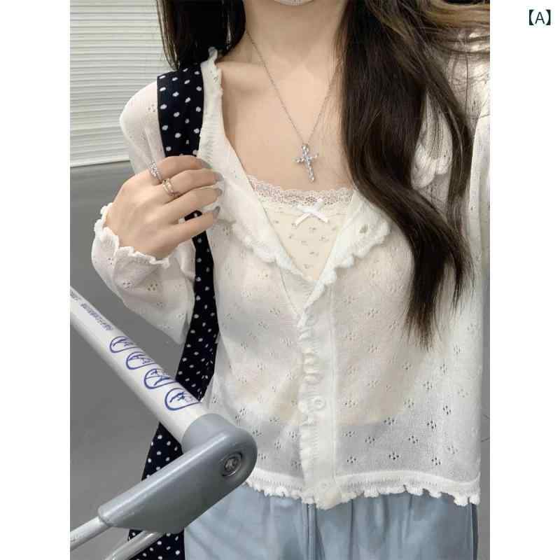 &quot冷感 レディースニット 薄手 サマーカーデ 夏用羽織 UVケア &quot &ampquot冷感 レディースニット..