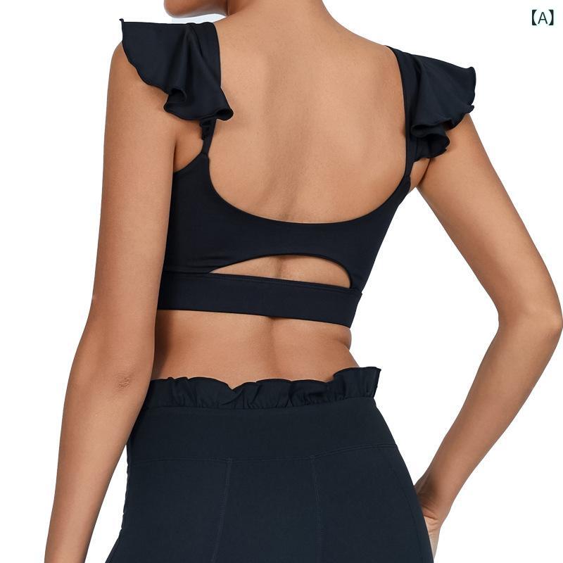 吸湿速乾 冷感 涼しい 薄手 スポーツ ストレッチ クロスボーダーの ヨガの 上着の 女性は 胸を 巻いて 防水 します。