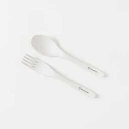 Whole Earth (ホールアース) アウトドア キャンプ カトラリー スプーン フォーク セット プラスチック製 食器 BIOSUS CUTLERY WE2LDJ25 ホワイト One Size