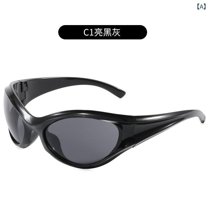 サングラス メンズ 偏光レンズ スポーツ 釣り ドライブ 未来 感 騎乗 サングラス 男性用 アウトドア スポーツ 着て 異形 サングラス大 枠 日焼け防止 サングラス