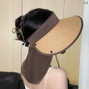 スカーフ付き帽子 レディース おしゃれ 帽子 日よけ対策 帽子 スカーフ付き帽子 レディース おしゃれ 帽子 日よけ対策 帽子 50 アップグレードの 黒い ゴムの つば 広の 空の トップの 日よけの 帽子は 首の レディース 夏の 日よけの 紫外線のx2