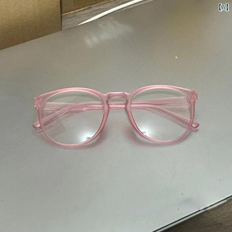 すっぴん隠し メガネ おしゃれ 度なし 伊達メガネ カジュアル 普段使い スパイシー ガール ブルー フラット ミラー 美 白 ネット 韓国 かわいい 写真 かわいい イン