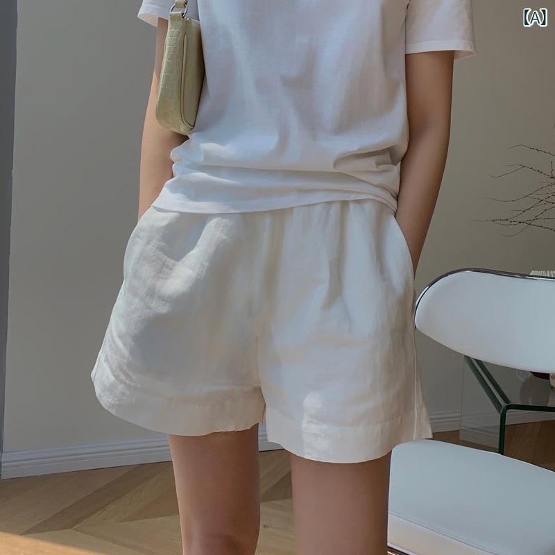 マタニティパンツ 妊婦服 産前産後 ストレッチ シンプル お腹を 締め付けない マタニティ 綿 麻 ショーツ 夏用 薄手 アウター レギンス お腹 サポート 白 ワイド レッグ ホット パンツ 春秋x2