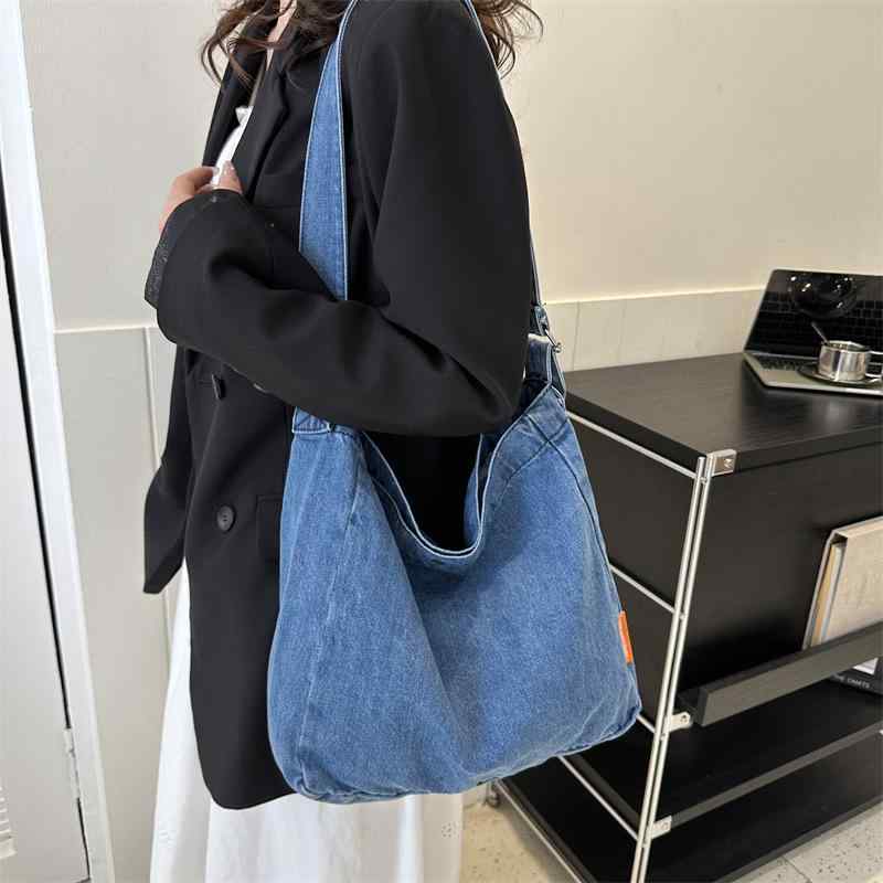 鞄 レディース デニム キャンバス ショルダーバッグ 韓国 レトロ 大容量 学生向け 斜め掛け ファッション カジュアル 日常使い 通学用 耐久性