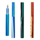 【WA330】最新作!新型【WANCHER/ワンチャー】「カレイドクイーン 万年筆・シルバー」水天(ブルー) / 深山水(グリーン) / 夕焼け(オレンジ) F...
