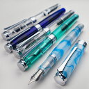 【PBS25】【PENBBS】新作 バキューマティック機構搭載 透明軸万年筆 F(細字)/M(中字) インクの吸入が楽しいクリアボディ No.500【即納 宅配便 ミニゆうパケット対応 アクリル デモンストレーター 緑 青 ブルー 紫】