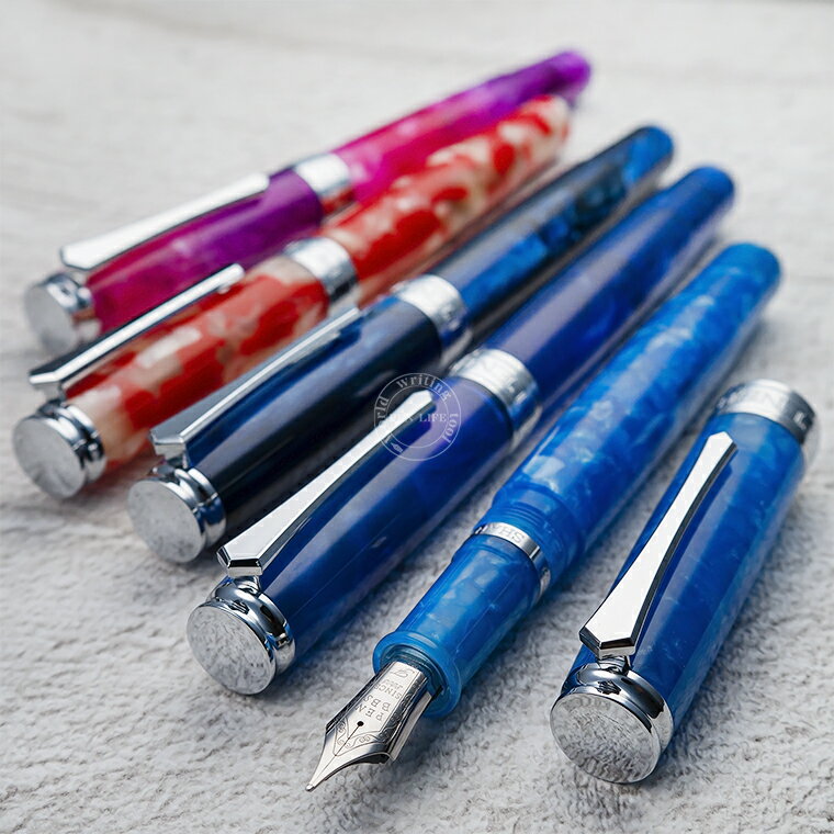 【PBS26】【PENBBS】新作 バキューマティック機構搭載 アクリル万年筆 F(細字) / M(中字) カラフルなアクリルボディが魅力 No.500【即納 宅配便・ミニゆうパケット対応 アクリル 緑 青 ブルー 紫 ピンク】