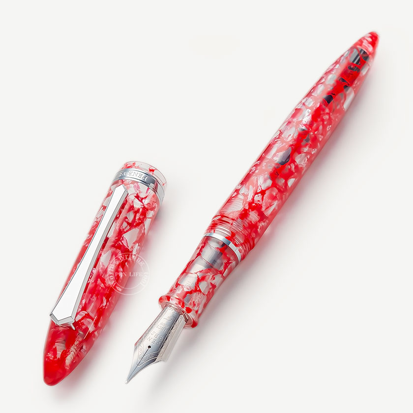 【PBS75】【PENBBS】カラフルなアクリル 万年筆 F(細字) M(中字) コンバーター式 No.480【即納 宅配便・ミニゆうパケット対応 マーブル軸 緑 グリーン 赤 レッド 透明 ブルー】 hunnyhunt-10009791 筆記具専門店ペンライフ サンプル画像2