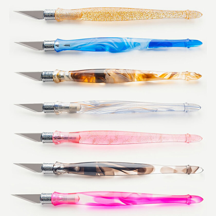 【PBS79】【PENBBS】デザインナイフ 7色 No.481 切り絵や消しゴムハンコなどの細かいデザインに【即納/宅配便・ミニゆうパケット対応 デザインカッ...