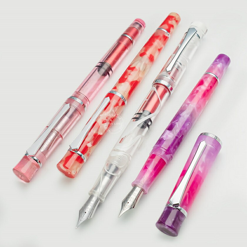 樂天商城 - 【PBS90】【PENBBS】新作 透明軸万年筆 ピストンフィラー式 No.495 全4種 F(細字)【即納 宅配便・ミニゆうパケット対応 アクリル デモンストレーター ピンク 紫 白 ラメ マーブル】