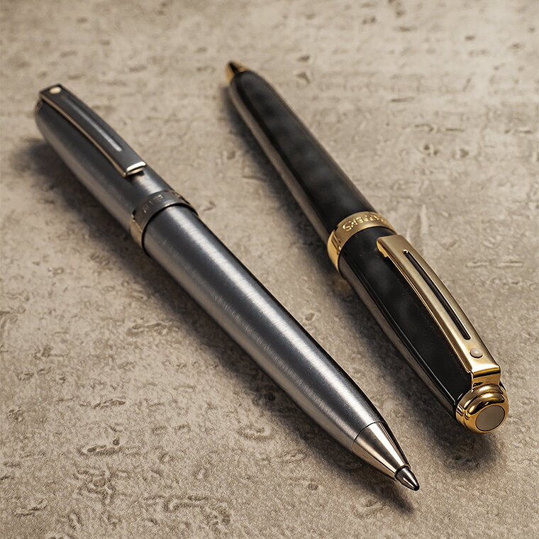 【R-SHE55】【SHEAFFER/シェーファー】プレリュード/Prelude ボールペンブラックマーブルGT/ブラッシュトクロームCTどんなスタイルにもフィットする上品でシンプルなコレクション クラシックなデザイン【即納/送料無料 黒 シルバー 銀】