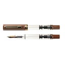 【TW18】【TWSBI / ツイスビー】 ECO / エコ 万年筆 「エスプレッソ with Bronze」EF(極細) / F(細字) / M(中字) / B(太字) / 1.1stub (スタブ) 【即納 宅配便 ピストンフィラー インク吸入式 スケルトン 透明軸 デモンストレーター 】