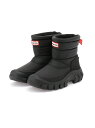 (W)WOMENS INTREPID SHORT SNOW BOOT HUNTER ハンター シューズ 靴 ブーツ ブラック【送料無料】 Rakuten Fashion