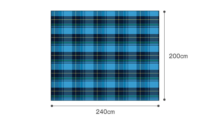 ハイランド こたつ布団カバー 長方形 200x240cm Highland fab the home こたつ掛け布団カバー 長方形用 こたつ 布団 カバーのみこたつ掛け布団は別売 [3]