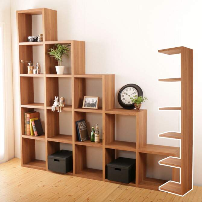 オープンシェルフ専用拡張【 5段】パーツ 木製 オプション 専用パーツ 単品使用不可 レクタックス