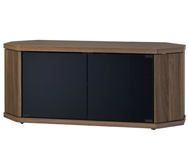 Rakuten - テレビ台 コーナーTV台 幅100cm 42インチテレビ対応 キャスター付き ローボード TVボード TV台 木製 ブラックスモーク強化ガラス扉 テレビボード リビング収納 リビングボード AVラック コーナーボード テレビ台 省スペース