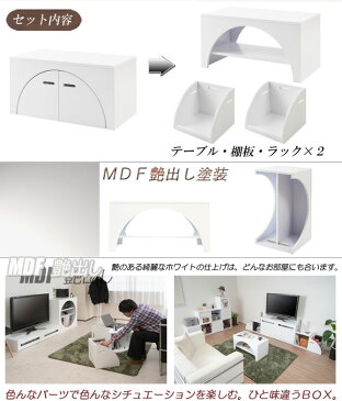 アークボックス ホワイト色 幅78cm ユニットボックスシリーズ GA-0046 キューブボックス フリーラック マルチラック 木製 完成品 シェルフ 収納ボックス 棚 収納家具 収納棚 ローテーブル ローデスク 収納ラック マガジンラック 本棚 書棚