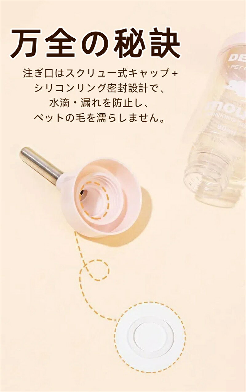 小動物 給水器 ペットボトル ハムスター 給水器 うさぎ 水入れ 置き型 大容量 省ス...