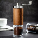 手挽きコーヒーミル コーヒーグラインダー グラインダー 挽き目調整可能 調節ダイヤル 珈琲 豆挽き 高精度 超細挽き 均一な粉末 コーヒーまめひき機 ミル アウ...