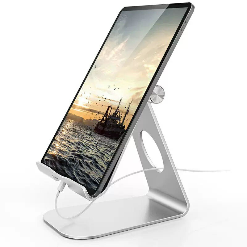 タブレット ホルダー スタンド アルミ 角度調整可能 回転可能 スタンド式 置き台 デスク台 会議 タブレット対応