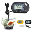 水族箱温度計 吸盤付き LCD デジタル水温計 水槽用温度計 ℃/°F切り替え 水温計金魚鉢 観賞魚 熱帯魚 飼育 爬虫類テラリウム 水槽 デジタル水族館温度計 亀/魚/トカゲなど爬虫類に適用