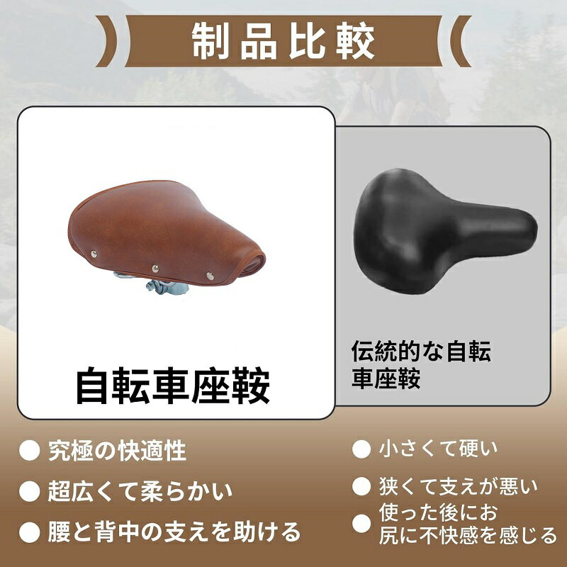 自転車用サドル 低反発素材 衝撃吸収設計 防水防滑 超極厚 痛くないサドル ママチャリ/電動アシスト自転車/ロードバイク/マウンテンバイク/クロスバイク対応 人間工学設計 長時間快適 耐久性 高い汎用性 男女兼用 3