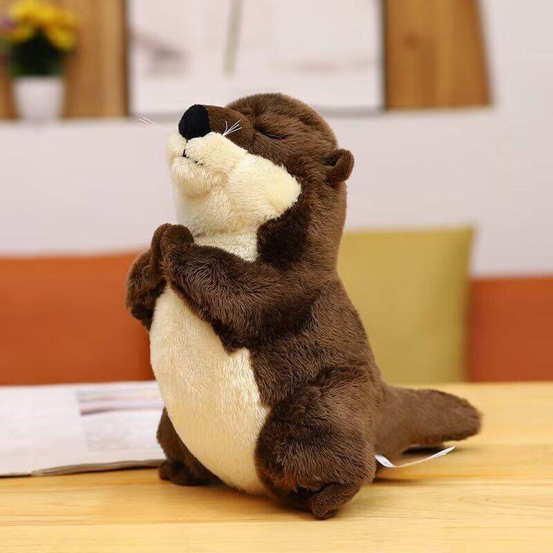 乐天商城 - カワウソ 川獺 ぬいぐるみ 抱き枕 肌触り良い 本物そっくり 大きい ギフト 寝かしつけ 癒し系 ねむねむ 気持ちい クッション ブラウン クリスマス 18cm 30cm ふわふわ もちもち 低反発 子供の日 柔らか プレゼント お誕生日 子供向け マグネット