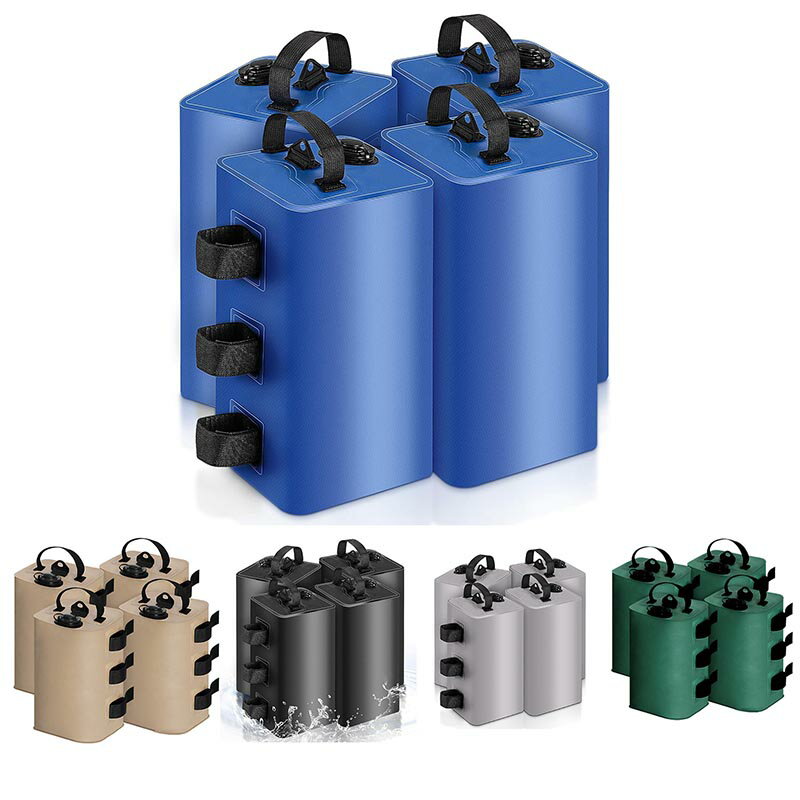 テント 重り 4個セット ウェイトバッグ おもり マルチウェイト 10リットル タープテント用 バンドテープ付き 注水タイプ 屋外 重し袋 ワンタッチタープ ビーチパラソル タープテント用 万能ウェイト 送料無料