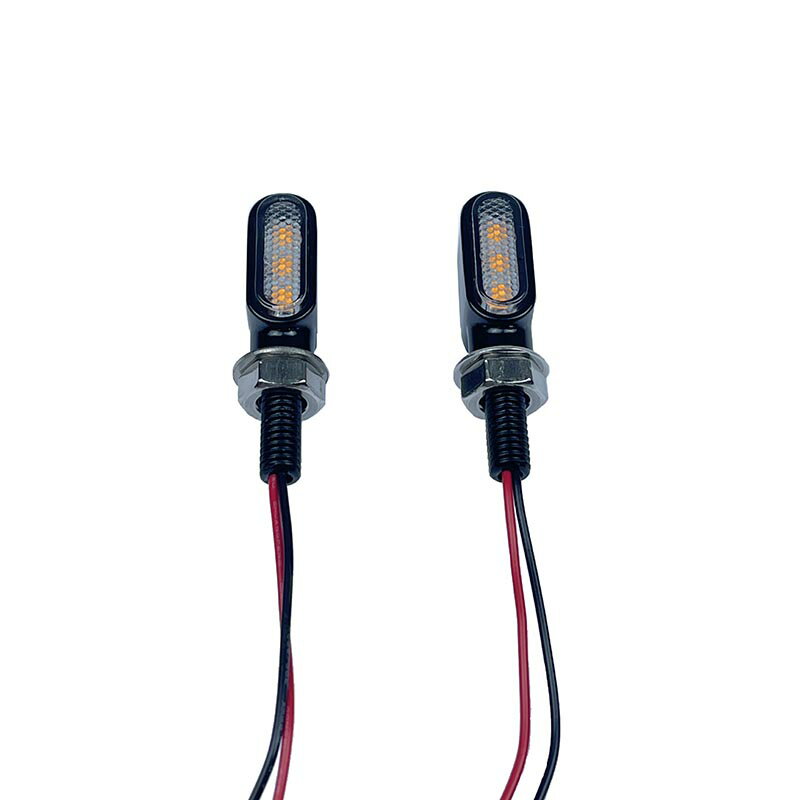 バイク用ウィンカー 汎用 led アンバー 12V 高輝度 ミニ ナノ 小型 防水 オートバイ用 車検対応 ヤマハの用 スズキの用 ハーレーの用 ホンダの用 カワサキの用 2個セット (スモーク-ウインカー, 約25MM)