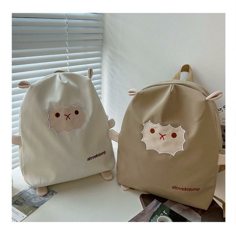 リュックサック レディース 女の子 可愛い おしゃれ リュックサック バッグ ヒツジ柄 子羊柄 軽い ギフト プレゼント ミニバッグ INS 韓国風 遠足 ピクニック キャンプ バッグ かばん 3色 かわいい 可愛い おしゃれ