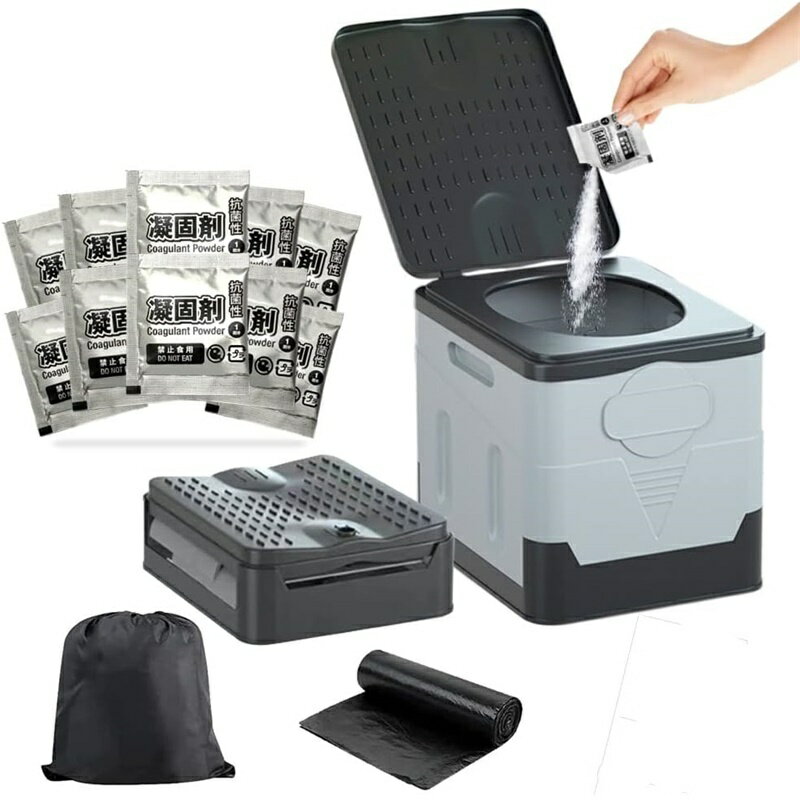 スツーレット 簡易トイレ 凝固剤 非常用 防災 大雨 台風 渋滞 収納可能 スツール 軽量 折畳み式 携帯 ..