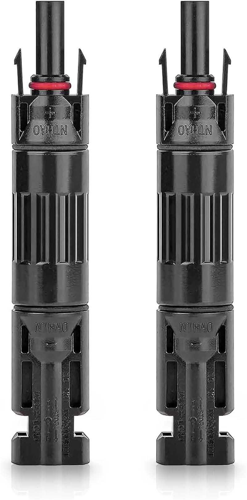 MC4対応逆流防止ダイオード付きコネクター 電流30A 定格電圧DC1000V 2個セット 太陽光発電システムのソーラーパネルおよび用 耐熱 防塵 防水