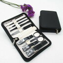 爪切りセット ネイルケアセット 爪切り ネイルケアツールセット 9点フルキット ステンレス製 多機能 爪やすり キューティクルケア コンパクト収納ケース付き 携...