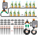 散水タイマー 自動散水 散水機 20M 自動散水セット 20個セット 噴霧ノズル 点滴ノズル 灌漑システム ドリップ散水 給水システム 水やり DIY ガーデン...