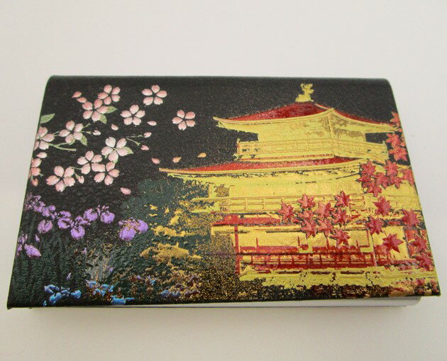 山中漆器 カードケース金閣寺