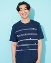 Hush Puppies（ハッシュパピー） パネルボーダーTシャツ【メンズ】半袖