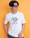 Hush Puppies（ハッシュパピー） パッチワーク風半袖Tシャツ【メンズ】半袖