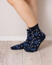 Hush Puppies(ハッシュパピー) 大小花柄ミドルソックス(レディス)