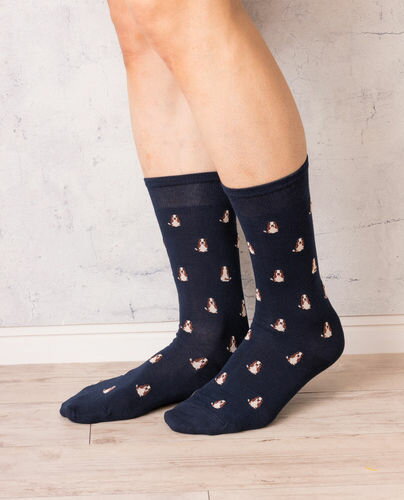 Hush Puppies（ハッシュパピー） 裏表犬ランダムロングソックス（メンズ）靴下