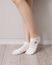 Hush Puppies(ハッシュパピー)/ハッシュパピー/ビット犬ボーダーショートソックス(レディス)靴下