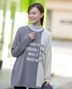 【SALE】Hush Puppies(ハッシュパピー) レーヨン綿ロゴジャガードニット レディス 長袖