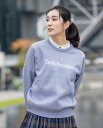【SALE】Hush Puppies(ハッシュパピー) 裏フリースロゴクルーネックニット レディス 長袖