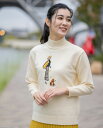 【SALE】Hush Puppies(ハッシュパピー) お散歩パピーデザインニット【レディス】長袖