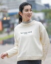 【SALE】Hush Puppies(ハッシュパピー) 裏起毛ニットドッキングFPTプルオーバー【レディス】長袖